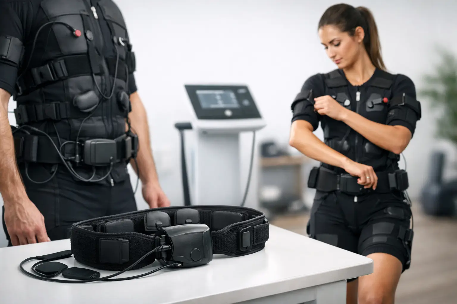Indumenti, tute con elettrodi e cinture per il personale di pronto soccorso
