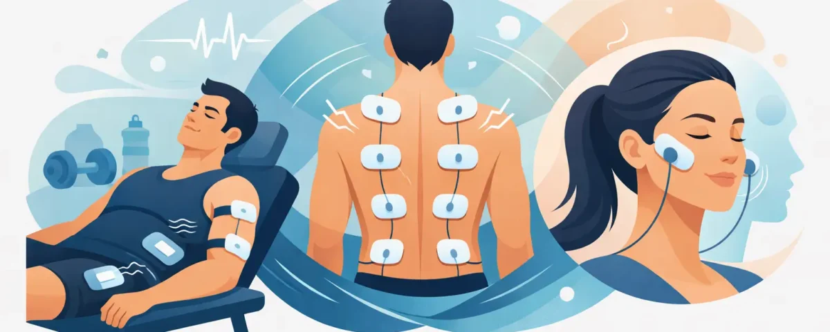 Récupération musculaire, stimulation du dos, électrostimulation faciale