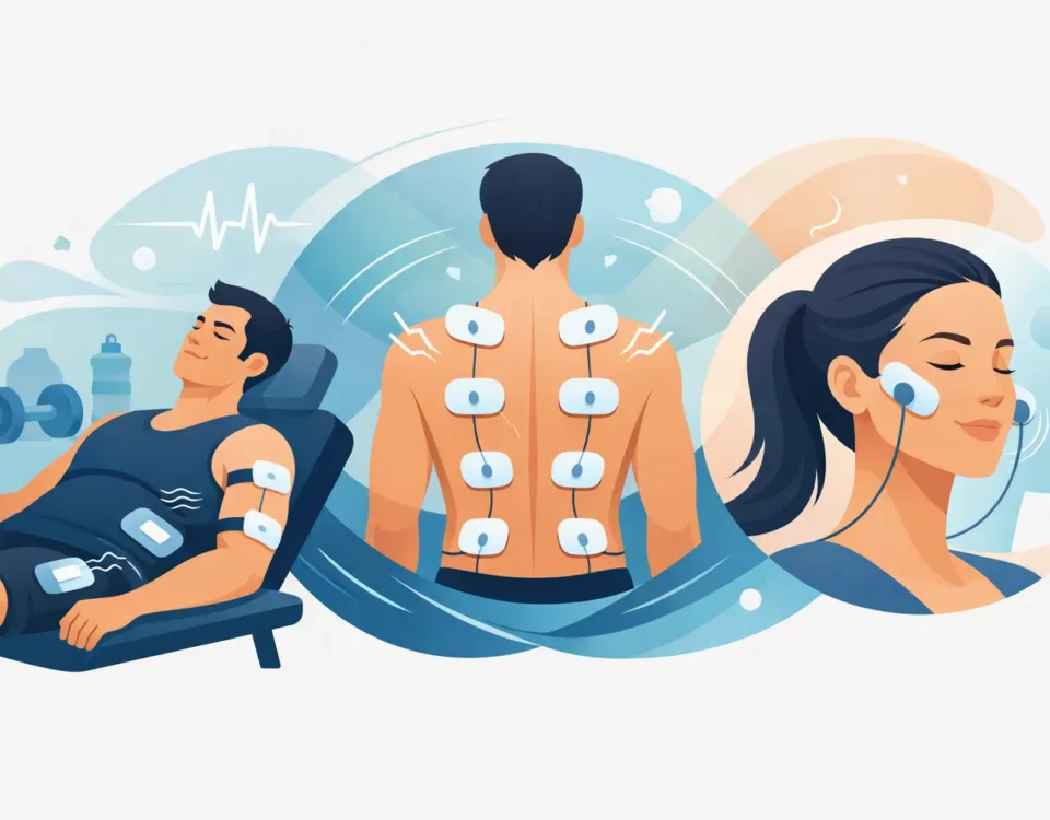 Récupération musculaire, stimulation du dos, électrostimulation faciale