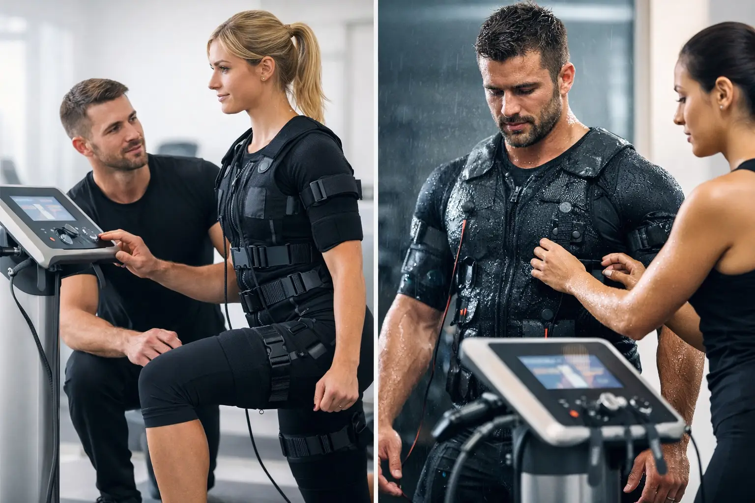 Elettrostimolazione a secco contro elettrostimolazione a umido per le aziende del settore fitness